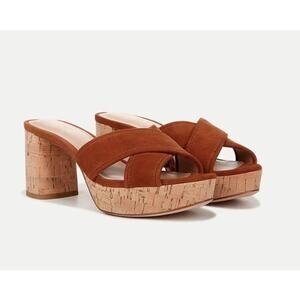 NWT Veronica Beard Women's Dory Suede Criss Cross Mule Sandals Sz 7 NIB 350